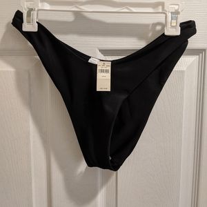 NWT Aerie Black Bathing Suit Bottoms Size M